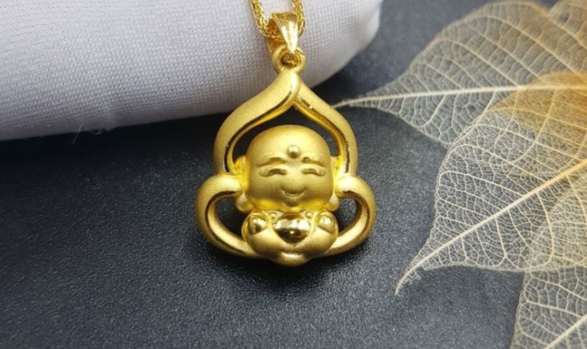 Mặt dây chuyền Phật Di Lặc vàng 24K 9999