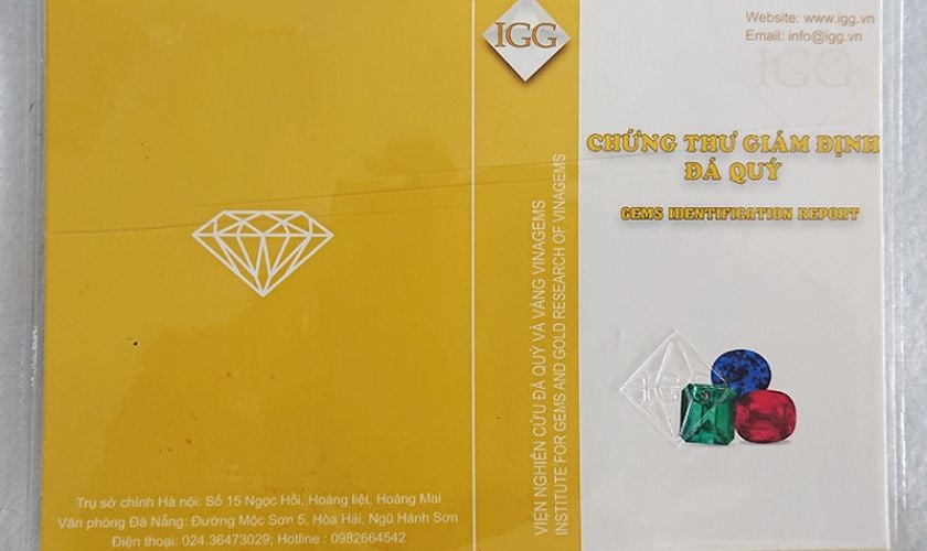 IGG (Viện Nghiên cứu Đá quý và Vàng Vinagems)