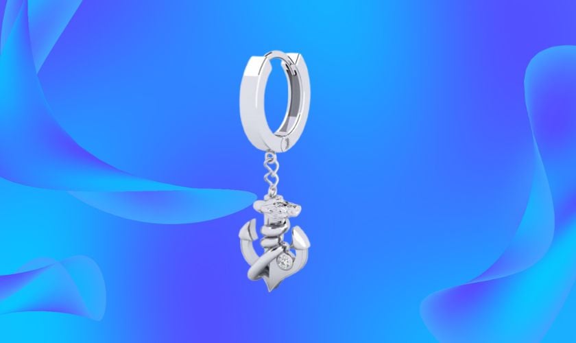 Bông tai hình mỏ neo tượng trưng cho sự vững vàng, ổn định