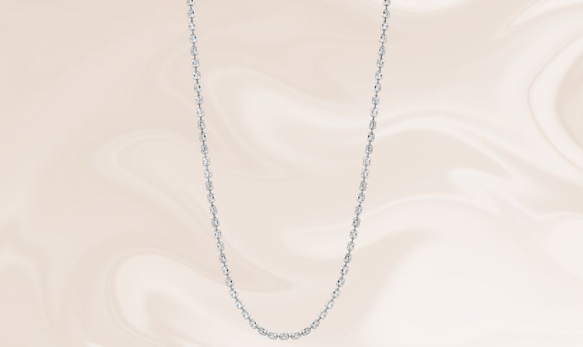 Dây chuyền nam vàng 18K kiểu dây bi