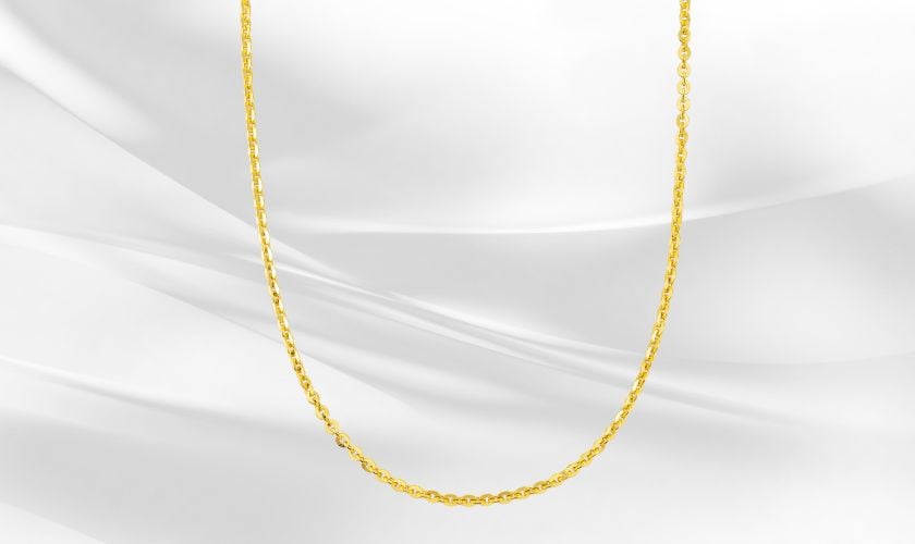 Dây vàng 1 chỉ nam 18K kiểu mắt xích tròn