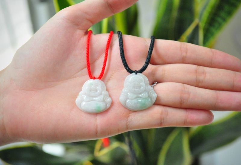 Mặt Phật Di Lặc đá Thạch Anh 2 mặt