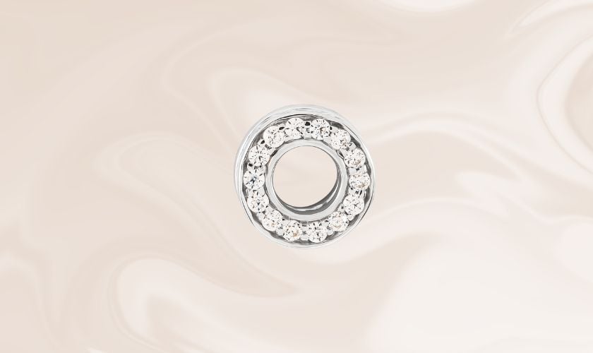 Mặt dây chuyền đá ECZ the Merrier vàng trắng 10k
