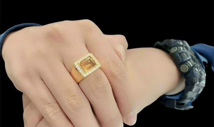 Cách chọn nhẫn đá màu vàng Citrine hợp phong thủy