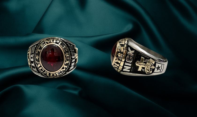 Nhẫn mỹ vàng 10K và hợp kim Temple Academy