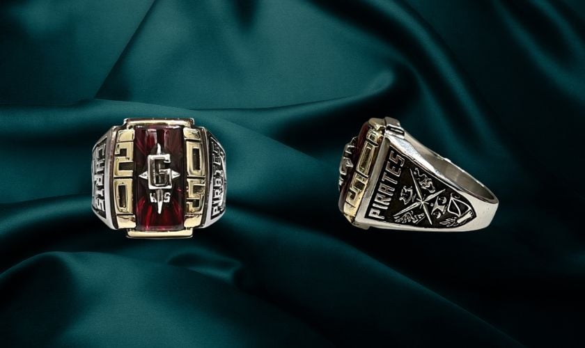 Nhẫn mỹ vàng 10K High School và hợp kim