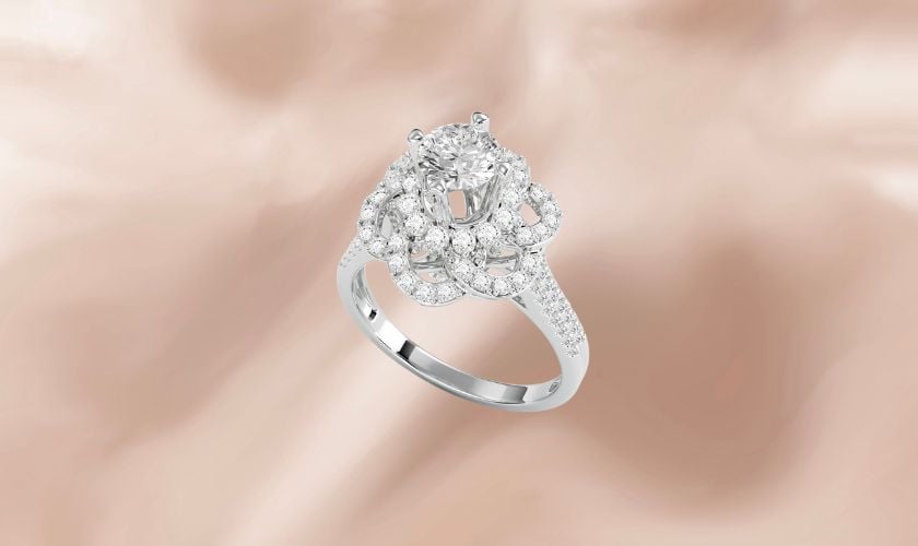 Nhẫn Nữ Kim Cương Tự Nhiên Vàng 18K - WRA00101