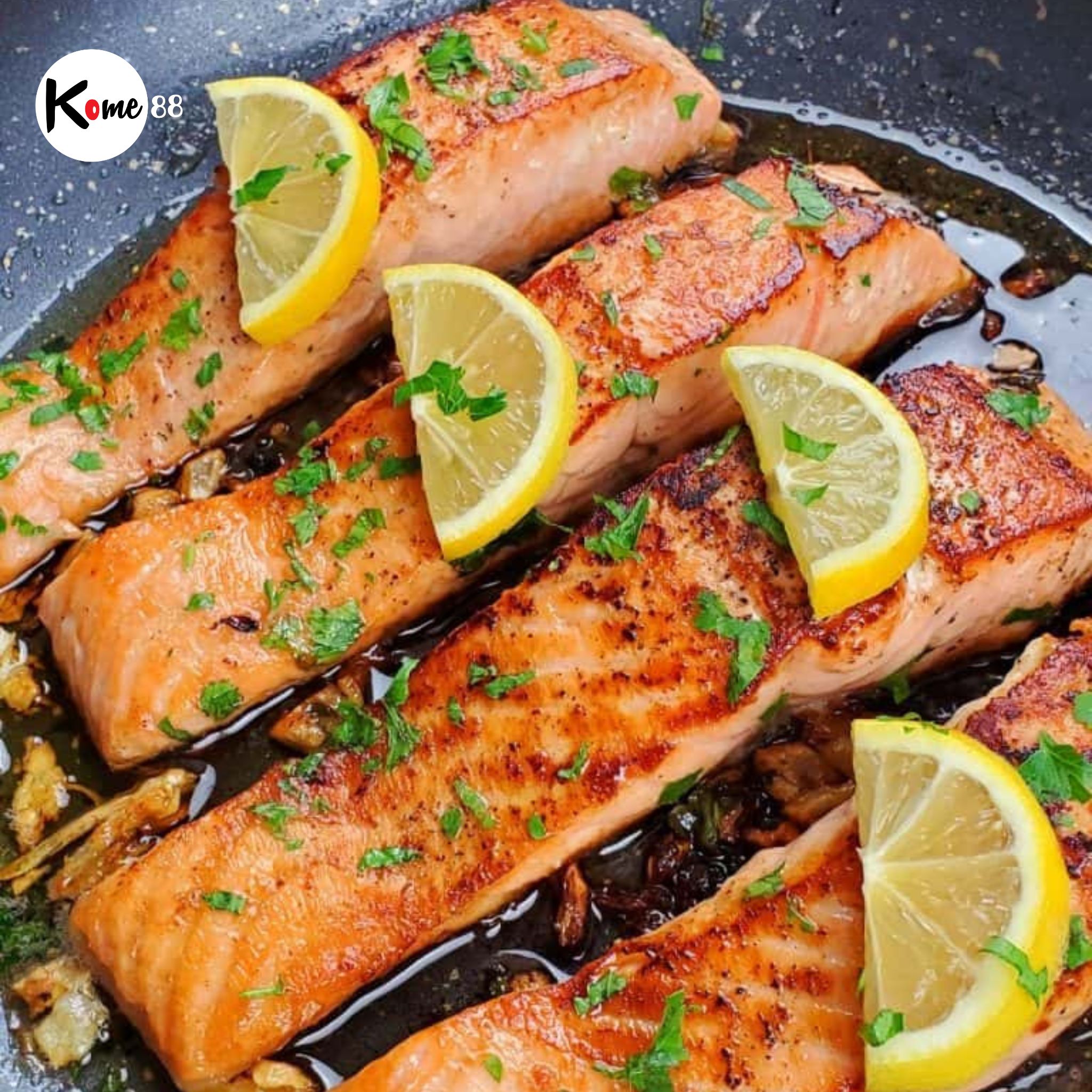 Cá hồi sốt bơ tỏi: Món ăn giàu Omega-3 cho bữa tối lành mạnh