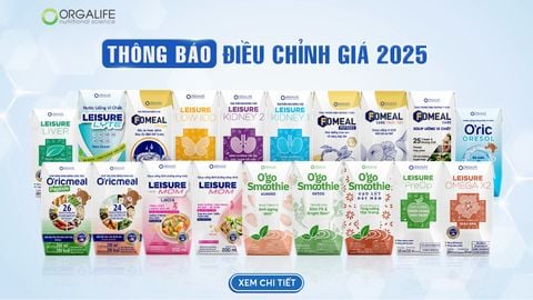 THÔNG BÁO ĐIỀU CHỈNH GIÁ SẢN PHẨM ORGALIFE TỪ NGÀY 01/05/2025