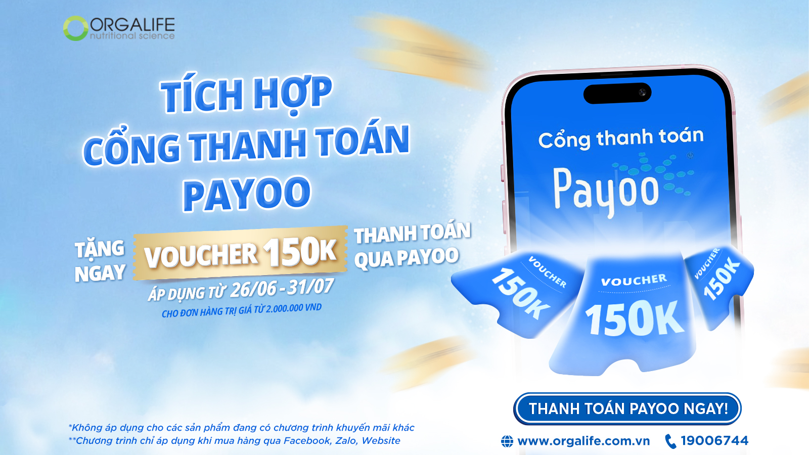 Ưu đãi đặc biệt cùng Payoo, nhận ngay voucher 150.000 VNĐ