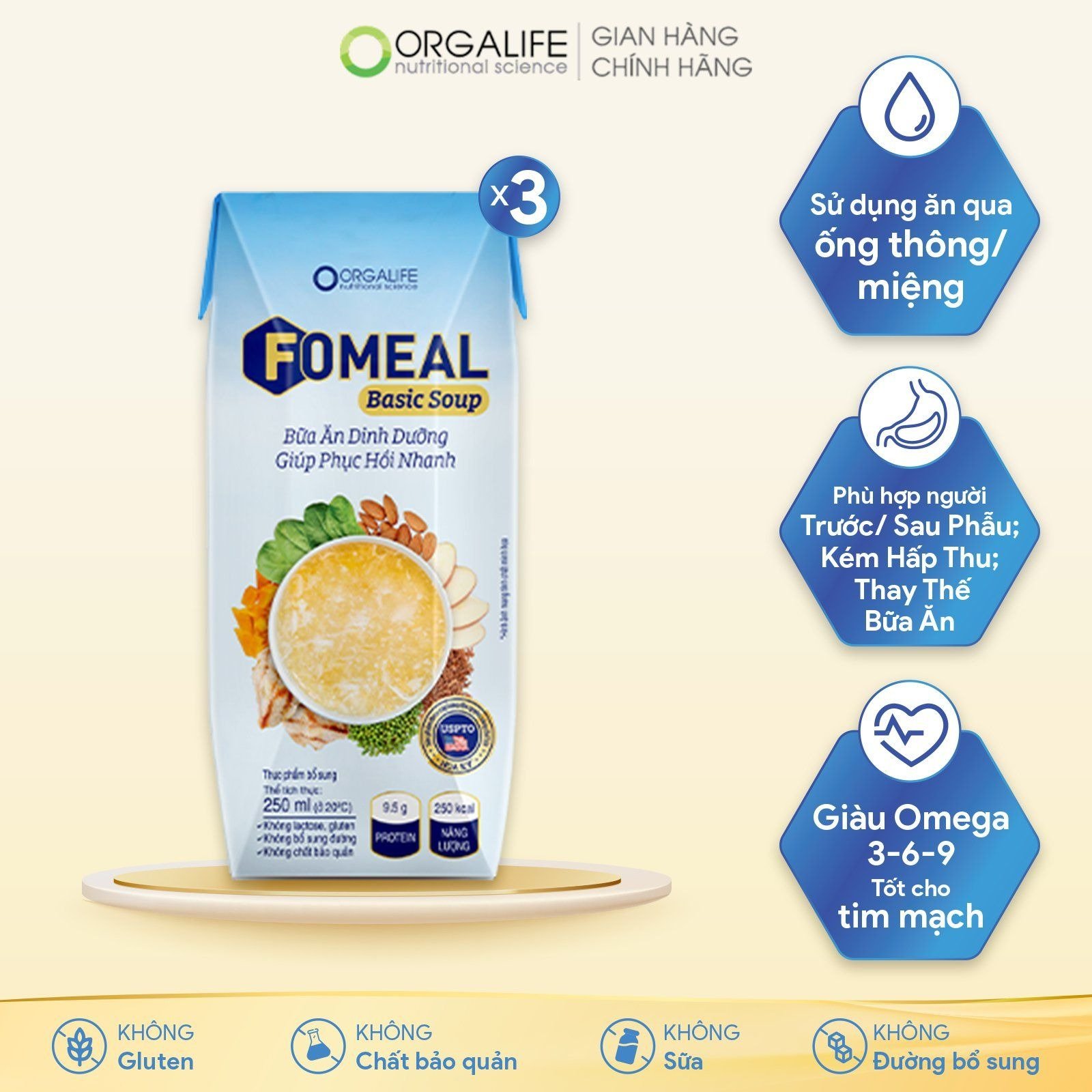 Fomeal Basic Soup Soup Uống Dinh Dưỡng Công Thức Thay Thế Bữa Ăn