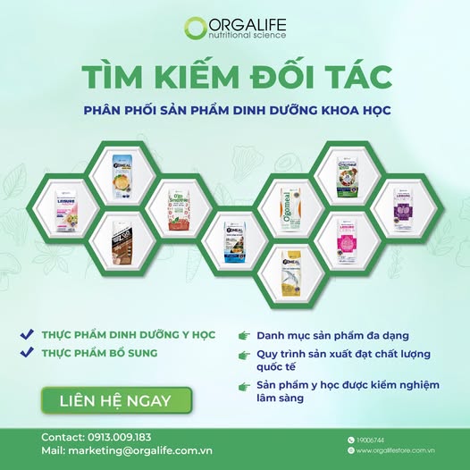 TÌM KIẾM ĐỐI TÁC PHÂN PHỐI SẢN PHẨM DINH DƯỠNG CỦA ORGALIFE