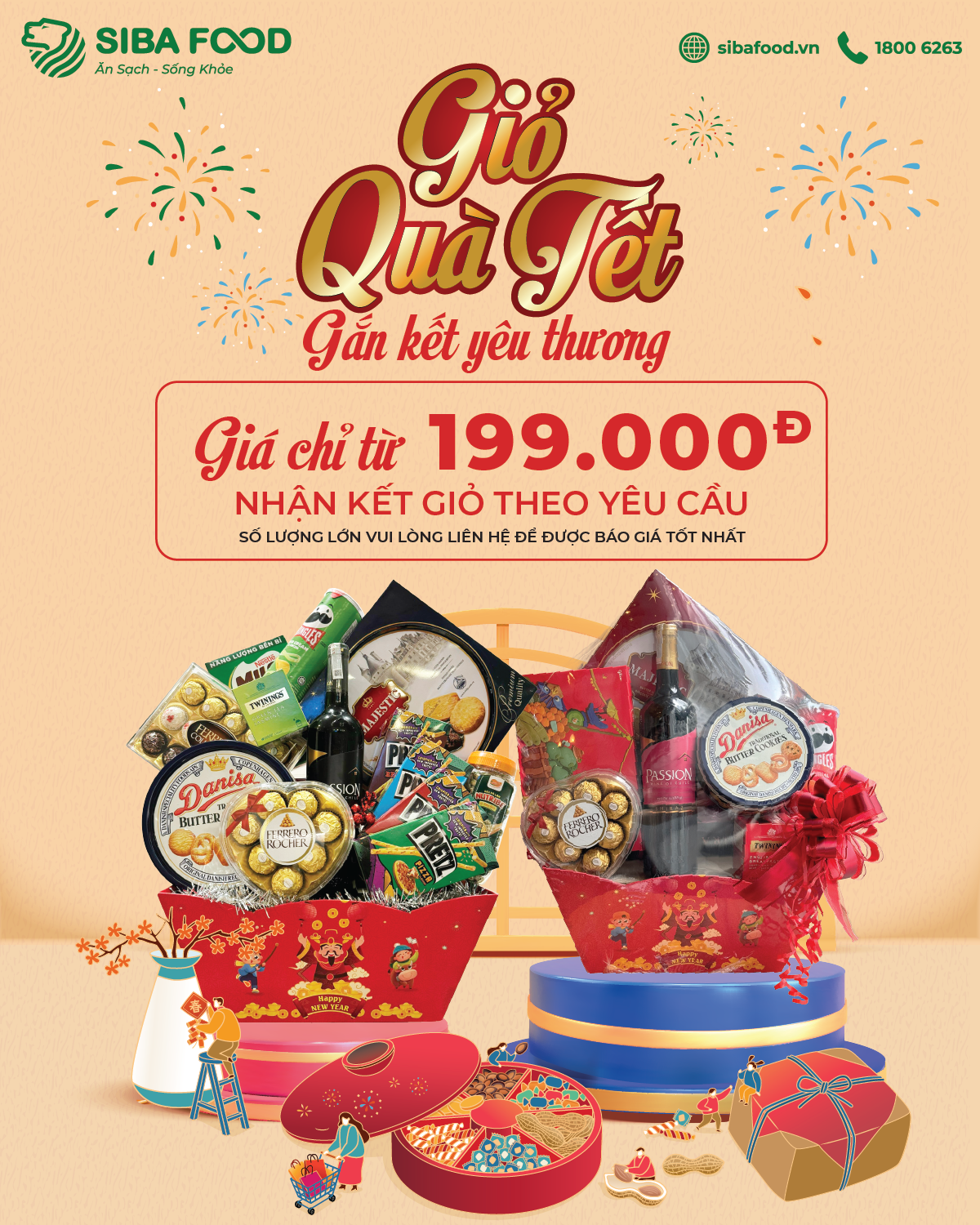 CHỈ TỪ 199K CÓ NGAY GIỎ QUÀ TẾT ĐẸP GẮN KẾT TÌNH THÂN | TP HCM