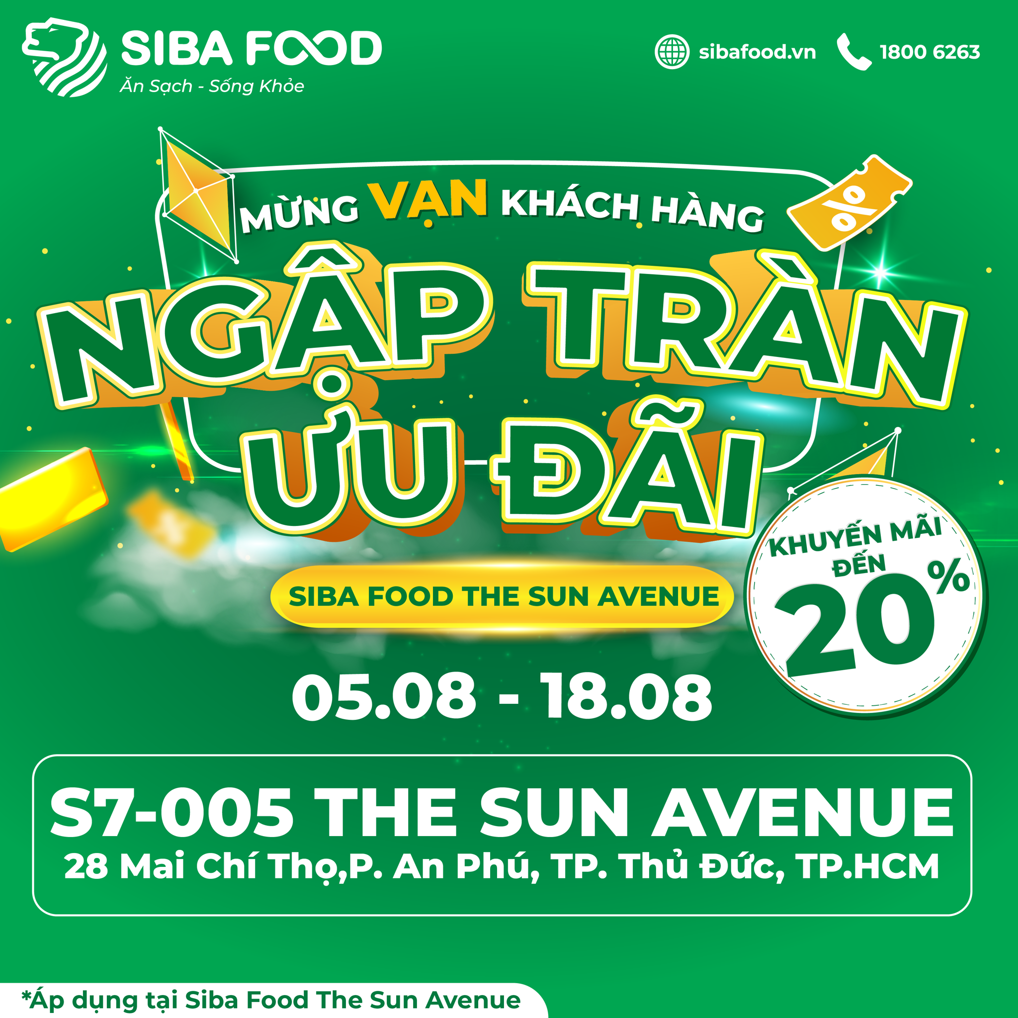 MỪNG VẠN KHÁCH HÀNG - TẶNG NGÀN ƯU ĐÃI | DÀNH RIÊNG THE SUN AVENUE