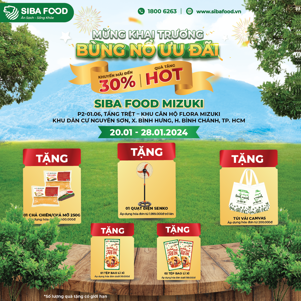 XIN CHÀO BÌNH CHÁNH ️💃 Ngày 20/1,  Siba Food tưng bừng khai trương cửa hàng tại khu dân cư Nguyên Sơn, xã Bình Hưng