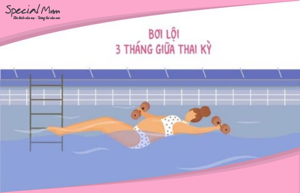 Mẹ bầu bơi lội trong 3 tháng giữa thai kỳ | Specialmum