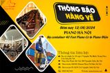 THÔNG BÁO CONTAINER 40 FEET PIANO CƠ VÀ PIANO ĐIỆN  VỀ KHO PIANO HÀ NỘI NGÀY 12/06/2024