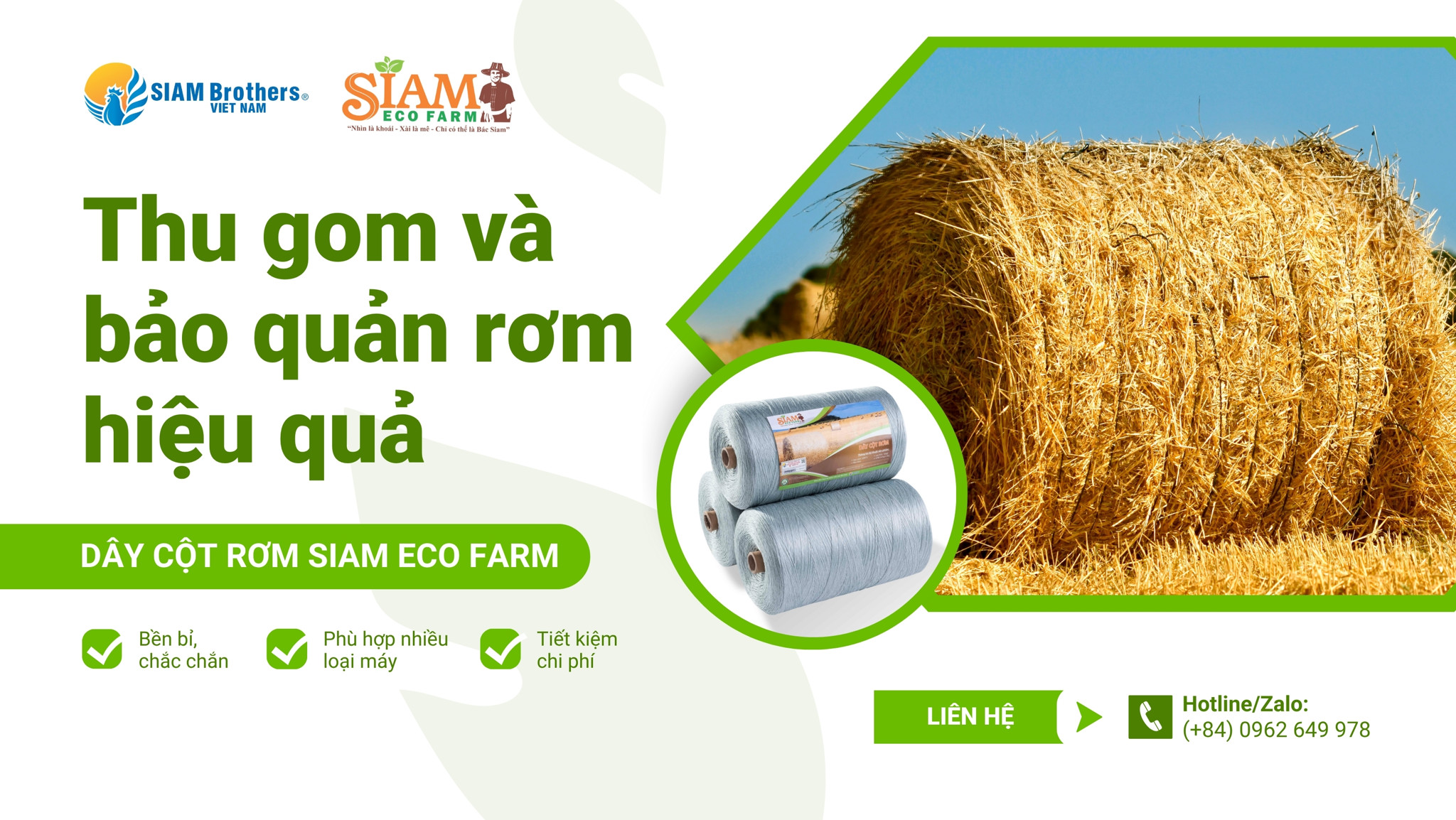 Giải pháp hiệu quả cho việc thu gom và bảo quản rơm từ dây cuộn rơm SI ...