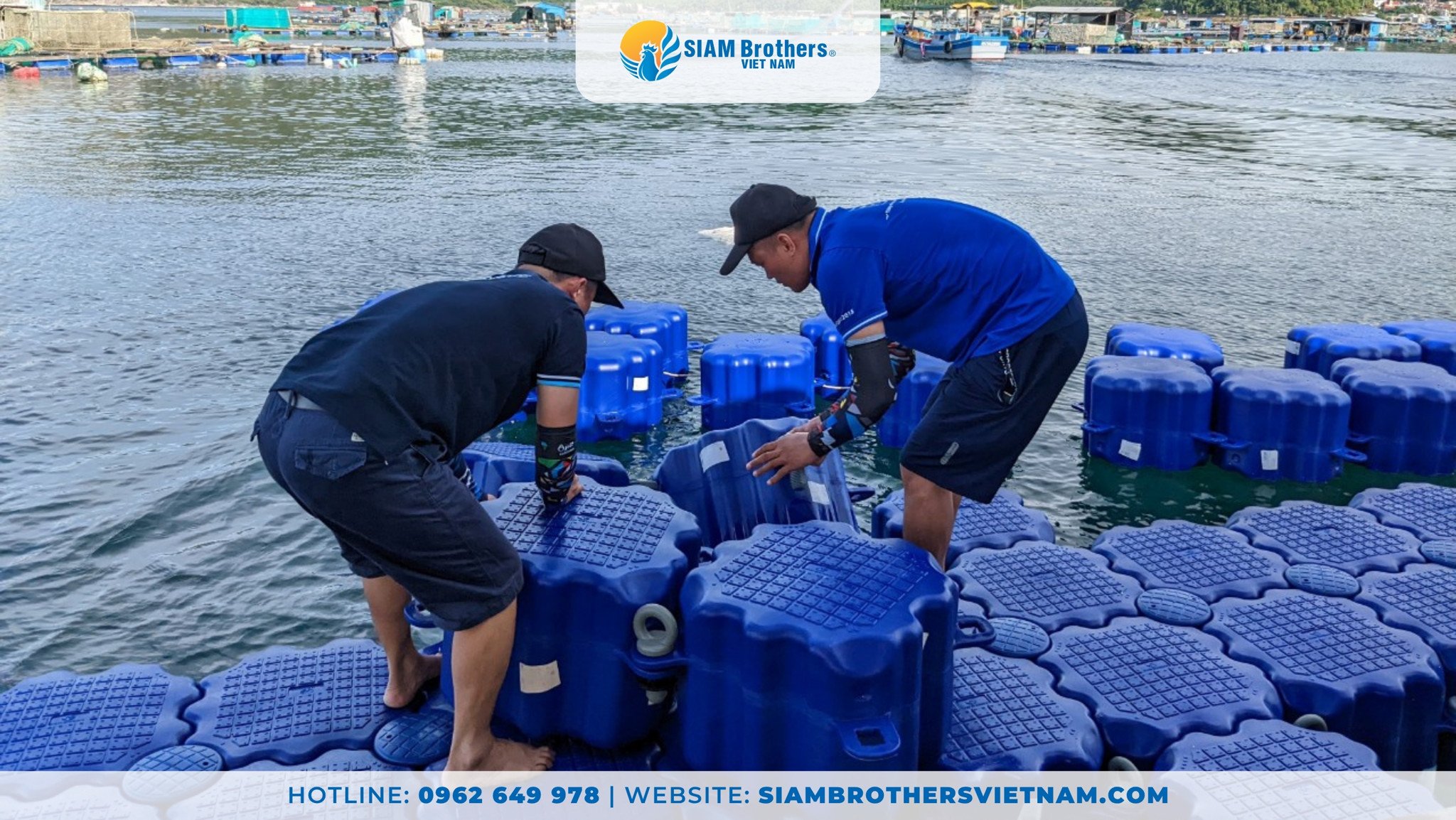 Kết cấu mô-đun giúp phao HDPE dễ dàng lắp đặt và linh hoạt mở rộng, thay thế