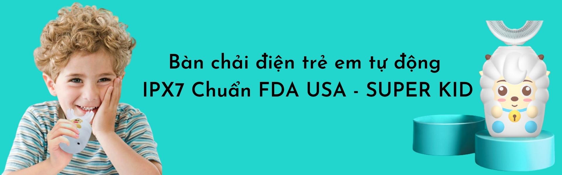 Bàn chải điện tự động thông minh trẻ em công nghệ sóng siêu âm