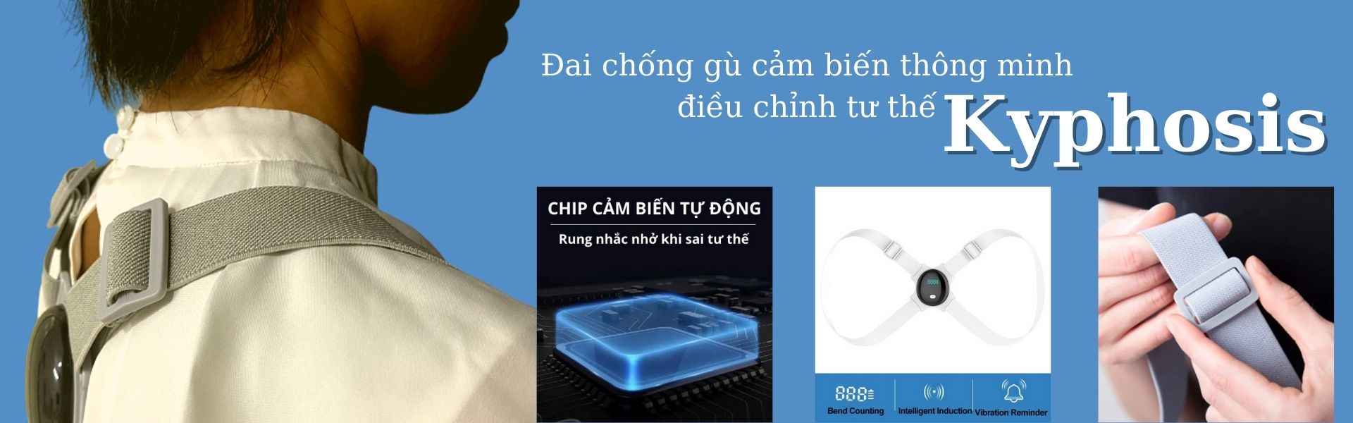 Đai chống gù lưng cảm biến thông minh