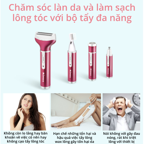 Máy cạo lông 4 in 1 đa năng chính hãng - CE MARSKE