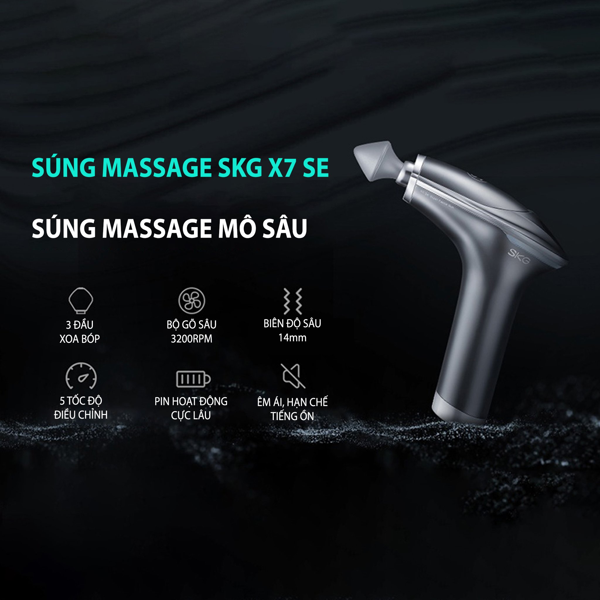 Máy massage Gun SKG X7 KATA