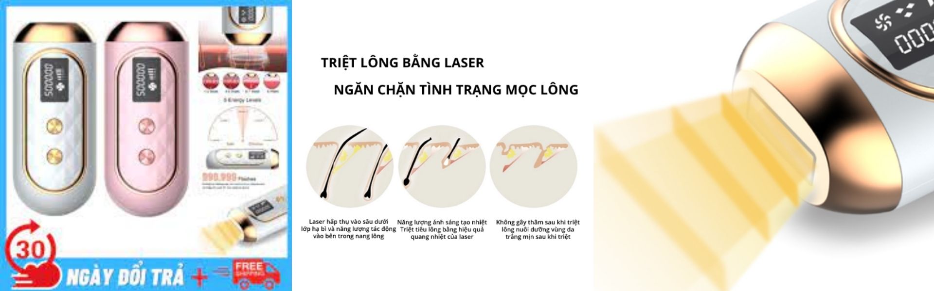 Sửa chữa lỗi Máy triệt lông IPL laser thiết kế thông minh - Lux Hair