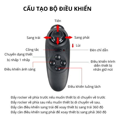 Xe đồ chơi vận động cảm biến biến hình 360 có đèn LED - CE 88A