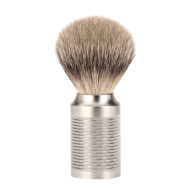 MÜHLE ROCCA Stainless Steel Silberspitz Dachszupf Shaving Brush 091 M 94