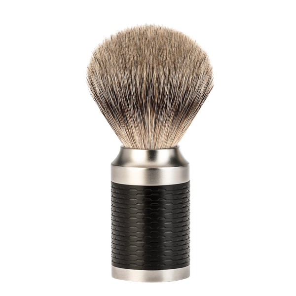 MÜHLE ROCCA Stainless Steel Silberspitz Dachszupf Shaving Brush 091 M 96