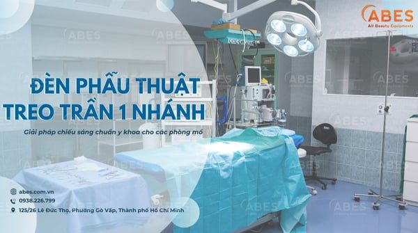 Đèn Phẫu Thuật Treo Trần 1 Nhánh – Giải Pháp Chiếu Sáng Chuẩn Y Khoa Cho Các Phòng Mổ