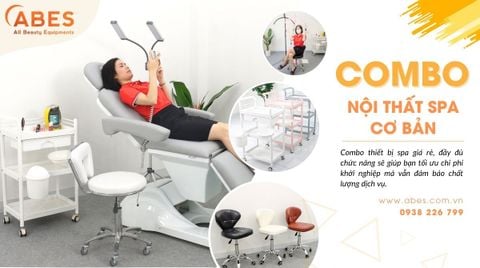 Giường Thẩm Mỹ, Ghế Xoay Spa, Xe Đẩy Dụng Cụ, Đèn Phun Xăm – Combo 4 Thiết Bị Không Thể Thiếu Cho Mọi Spa