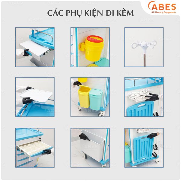 Xe đẩy đựng dụng cụ y tế Hi-MEC HMBC-202