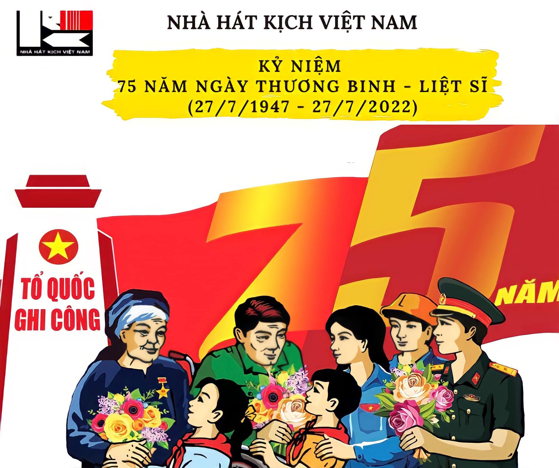 NHÀ HÁT KỊCH VIỆT NAM HOÀN THÀNH XUẤT SẮC CHUỖI HOẠT ĐỘNG TRI ÂN - BIỂU DIỄN NHÂN KỶ NIỆM 75 NĂM NGÀY THƯƠNG BINH - LIỆT SĨ TẠI CÁC TỈNH TÂY BẮC VÀ THỦ ĐÔ HÀ NỘI.