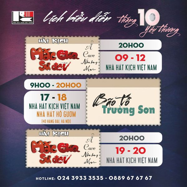 LỊCH DIỄN THÁNG 10