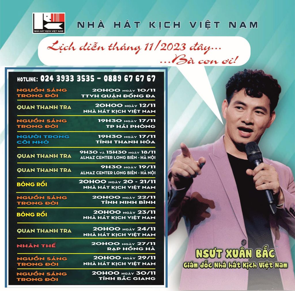 LỊCH DIỄN THÁNG 11