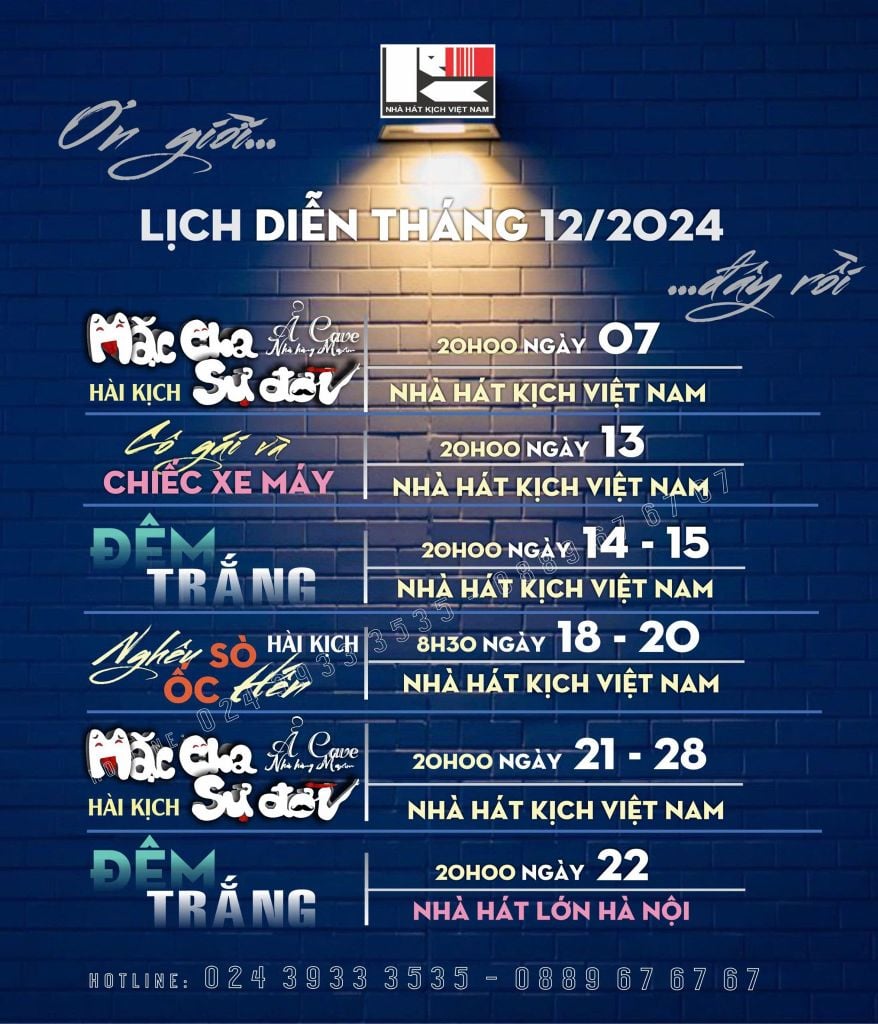 LỊCH DIỄN THÁNG 12 (December Performance Schedule)