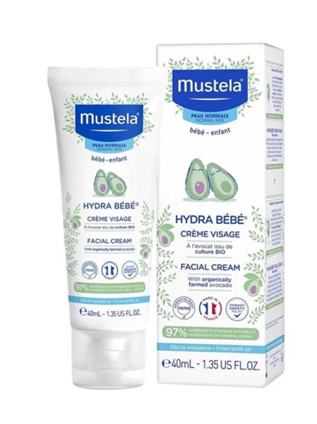 Kem dưỡng da mặt cho trẻ sơ sinh & em bé da thường Mustela Hydra Bebe Facial Cream (40ml)