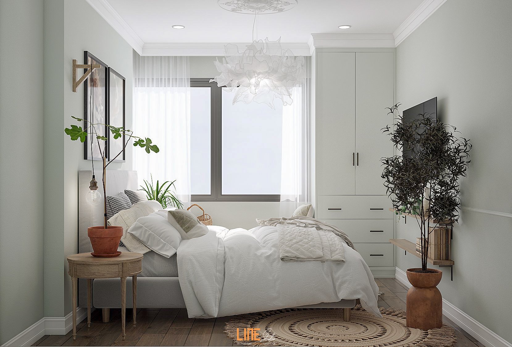 LINE STUDIO THIẾT KẾ THI CÔNG NỘI THẤT CĂN HỘ AKARI BÌNH TÂN - 110M2 - 2PN - CHỊ TRÚC