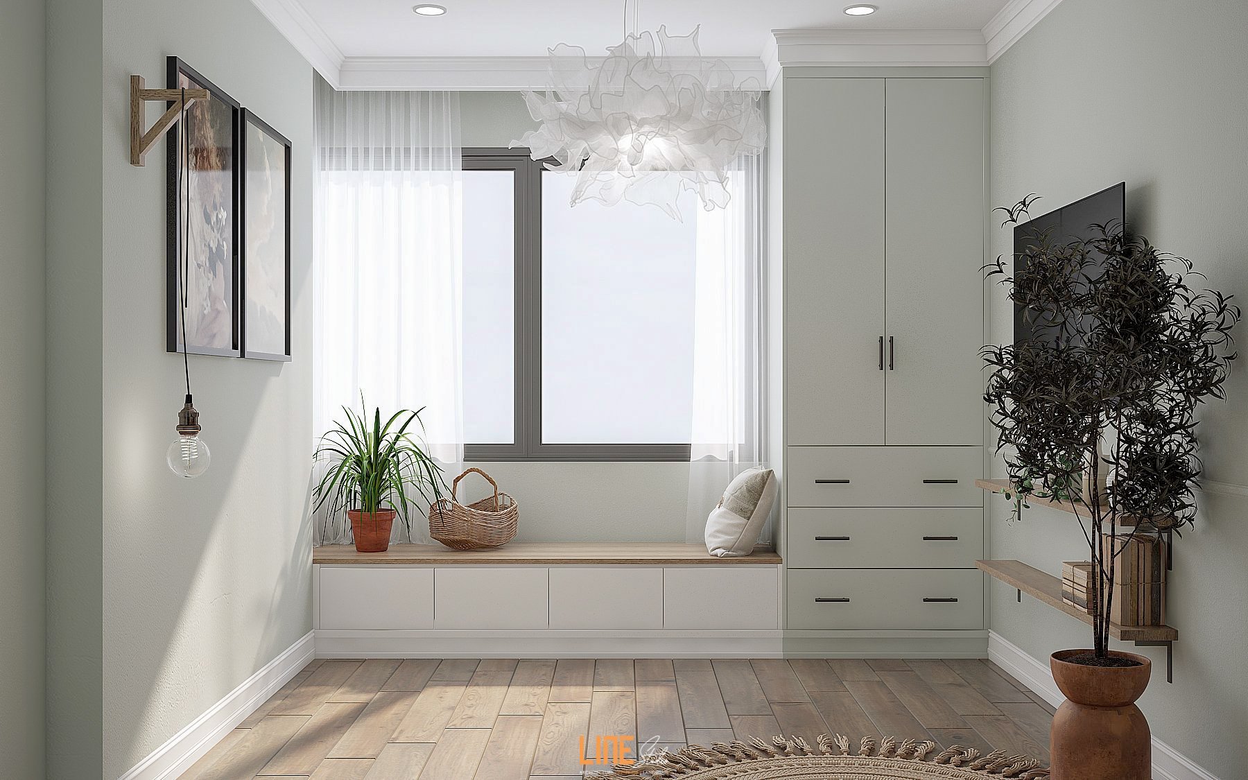LINE STUDIO THIẾT KẾ THI CÔNG NỘI THẤT CĂN HỘ AKARI BÌNH TÂN - 110M2 - 2PN - CHỊ TRÚC