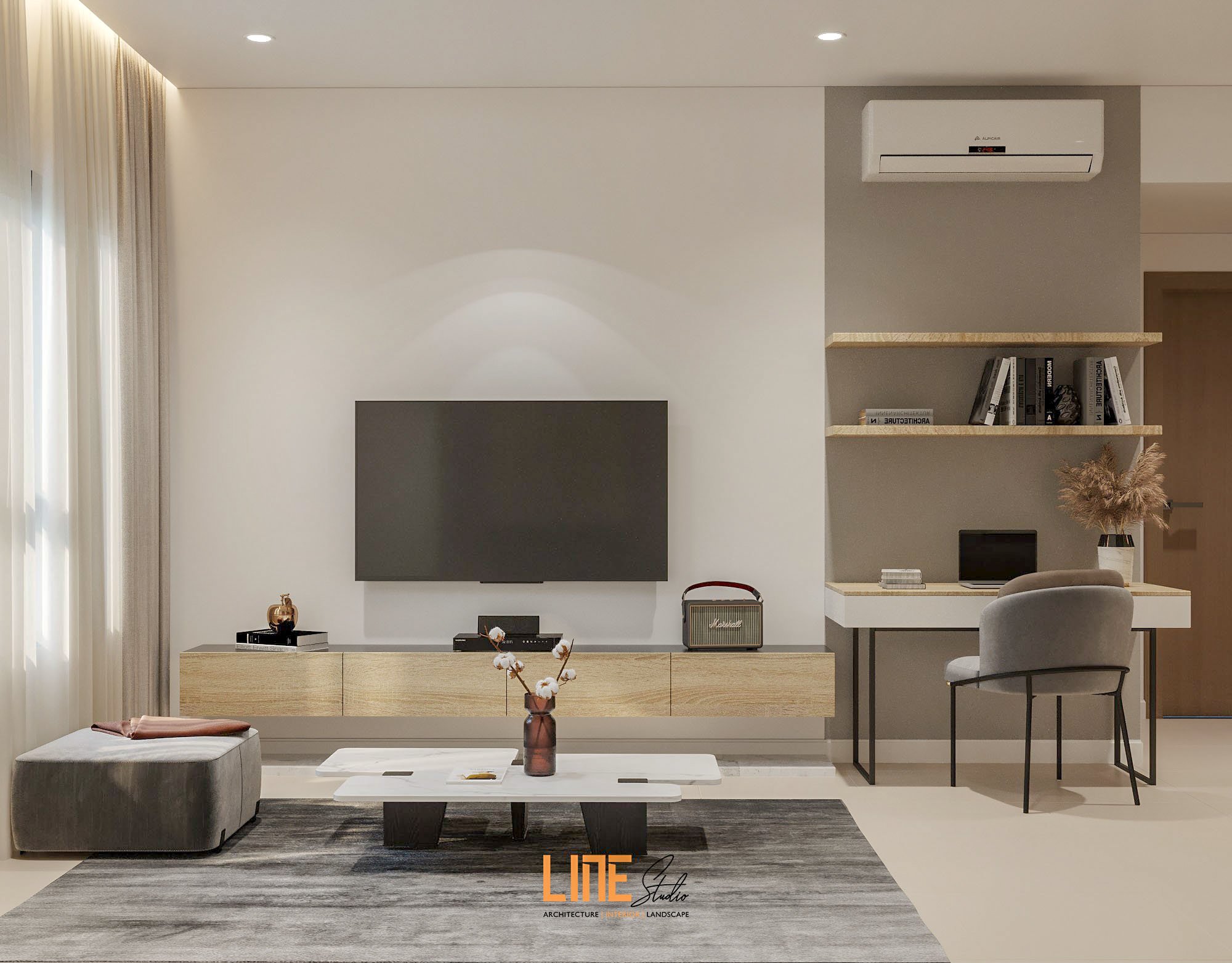 LINE STUDIO THIẾT KẾ THI CÔNG NỘI THẤT CĂN HỘ CITY ESTO - 49M2 - 2PN - ANH SƠN