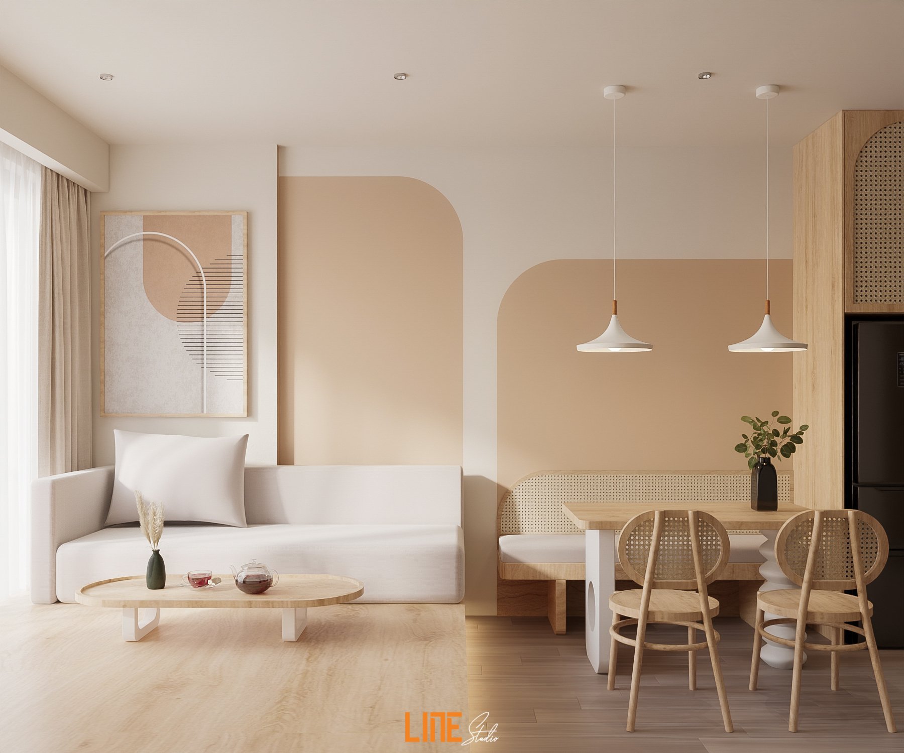 LINE STUDIO THIẾT KẾ THI CÔNG NỘI THẤT CĂN HỘ FELIX HOME - 59M2 - 2PN - CHỊ LOAN ANH