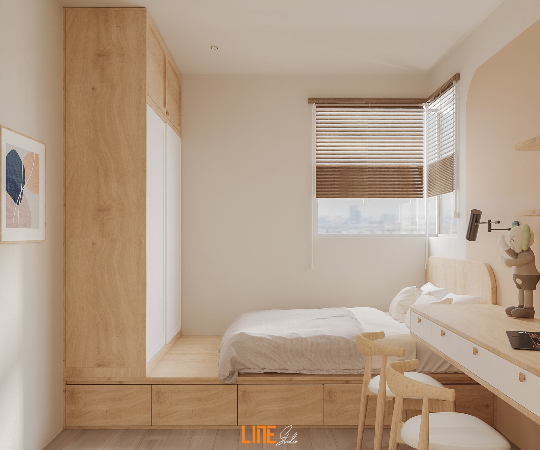 LINE STUDIO THIẾT KẾ THI CÔNG NỘI THẤT CĂN HỘ FELIX HOME - 59M2 - 2PN - CHỊ LOAN ANH