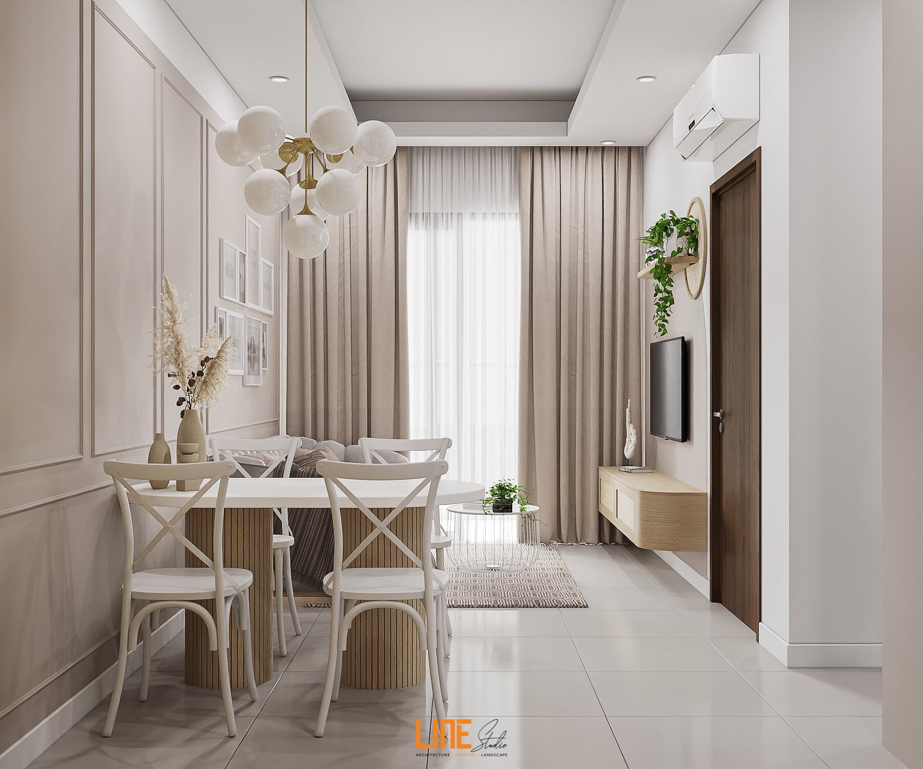 LINE STUDIO THIẾT KẾ THI CÔNG NỘI THẤT CĂN HỘ Q7 SÀI GÒN RIVERSIDE 59M2 2PN CHỊ THẢO PHÒNG NGỦ MASTER(1)