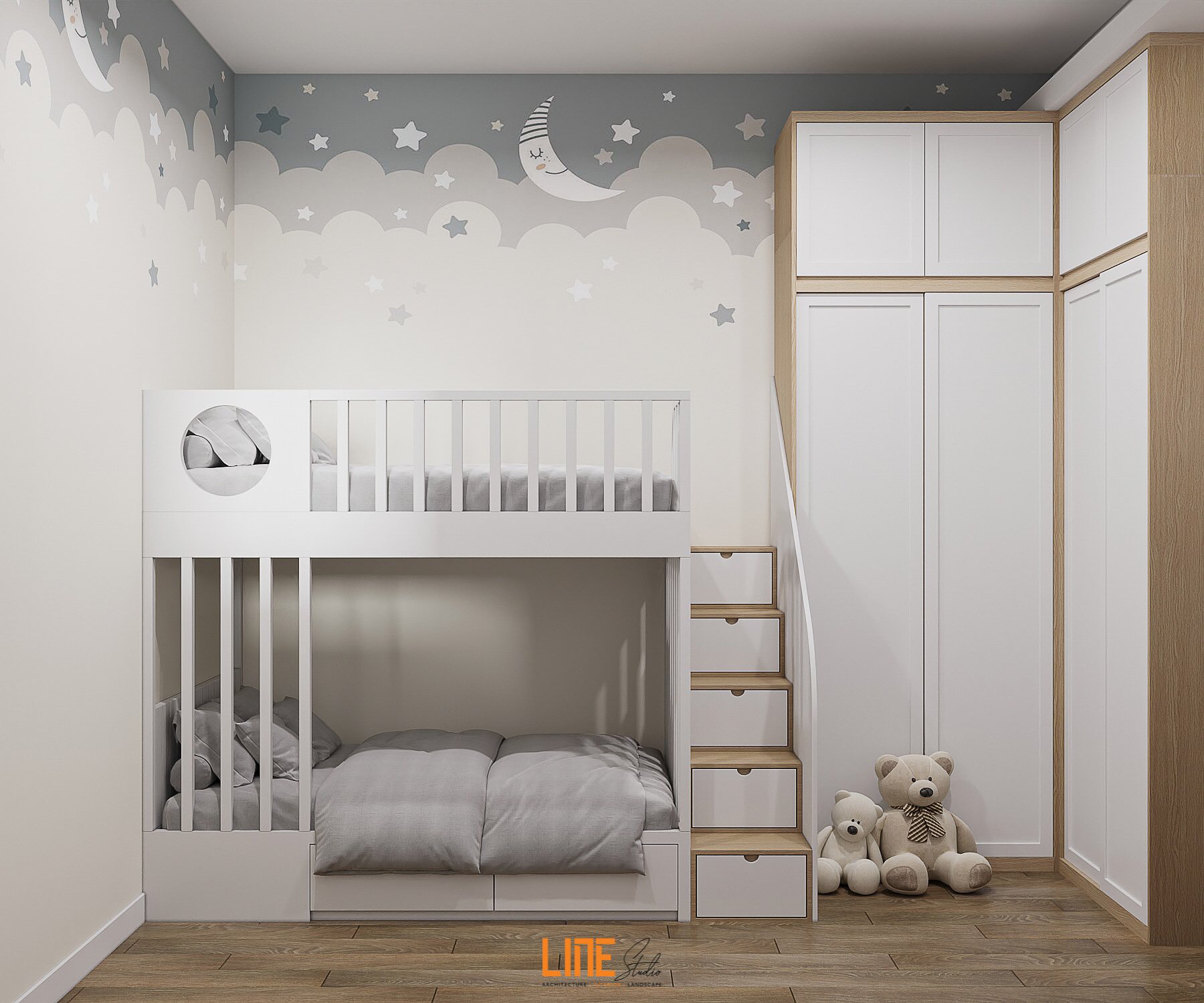 LINE STUDIO THIẾT KẾ THI CÔNG NỘI THẤT CĂN HỘ Q7 SÀI GÒN RIVERSIDE 59M2 2PN CHỊ THẢO PHÒNG NGỦ MASTER(1)