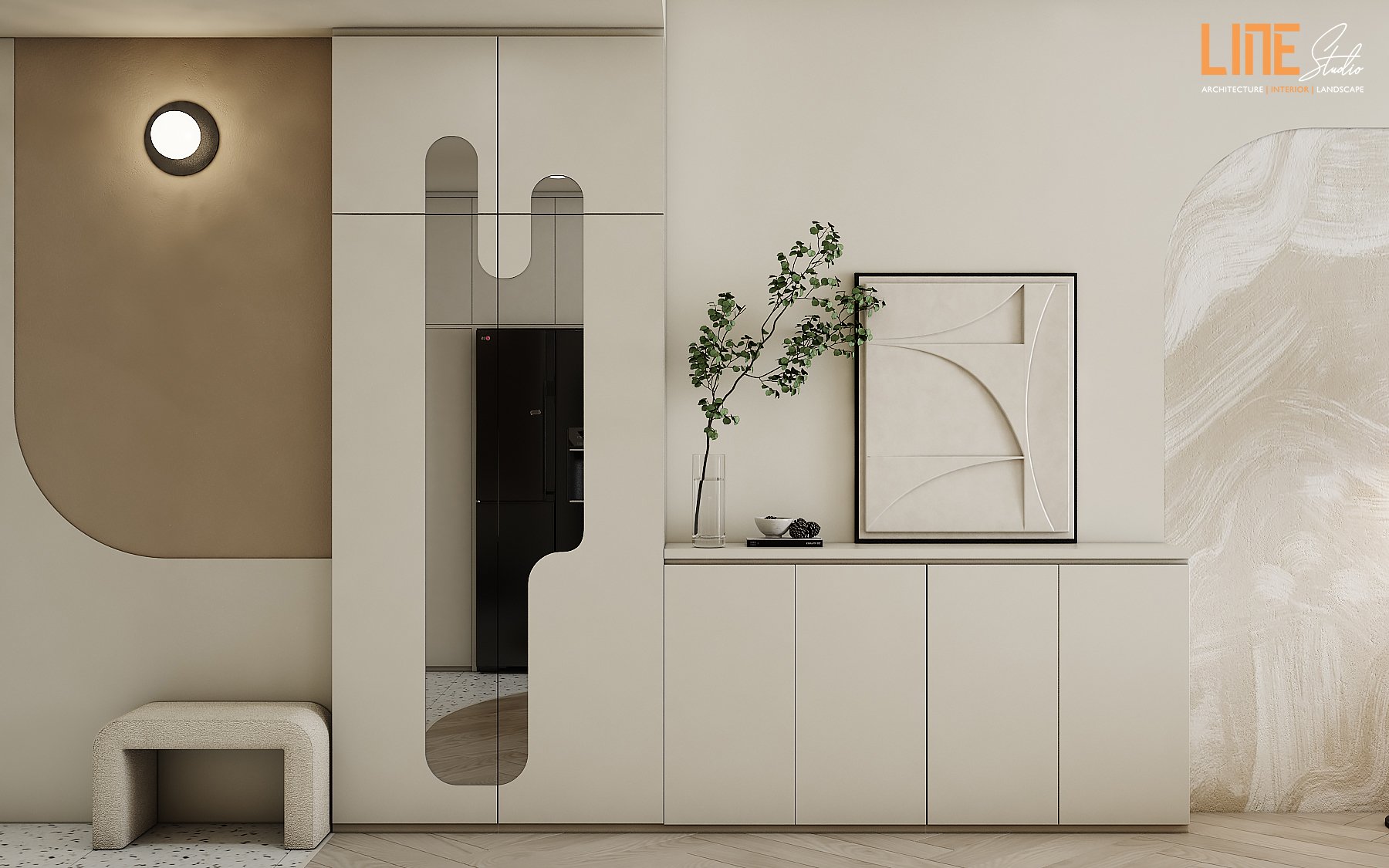 LINE STUDIO THIẾT KẾ THI CÔNG NỘI THẤT CĂN HỘ SYMPHONY - MIDTOWN PHÚ MỸ HƯNG - 90M2 - 2PN - ANH KHÁNH