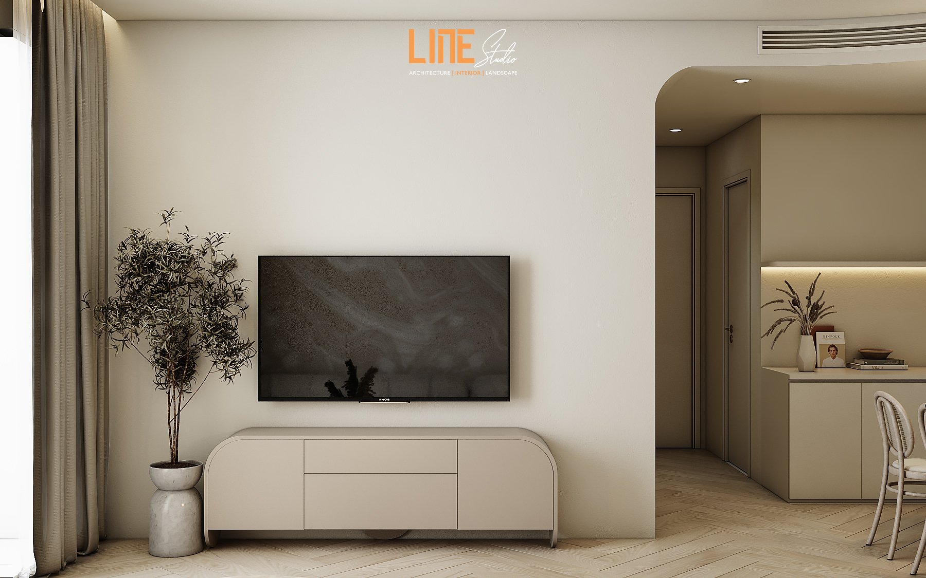 LINE STUDIO THIẾT KẾ THI CÔNG NỘI THẤT CĂN HỘ SYMPHONY - MIDTOWN PHÚ MỸ HƯNG - 90M2 - 2PN - ANH KHÁNH