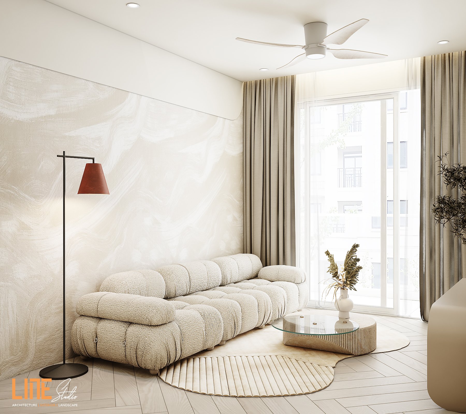 LINE STUDIO THIẾT KẾ THI CÔNG NỘI THẤT CĂN HỘ SYMPHONY - MIDTOWN PHÚ MỸ HƯNG - 90M2 - 2PN - ANH KHÁNH