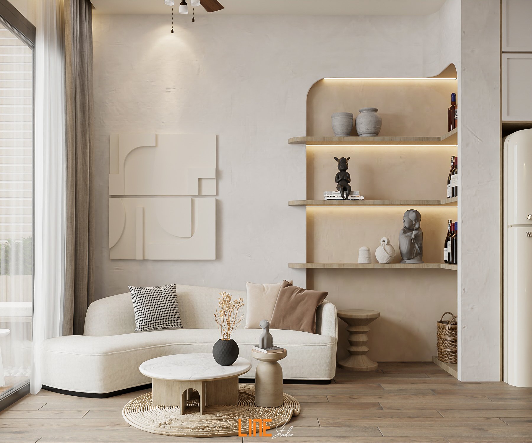 LINE STUDIO THIẾT KẾ THI CÔNG NỘI THẤT CĂN HỘ VINHOME TÒA S702 – 59M2 – 2PN – CHỊ THƯ